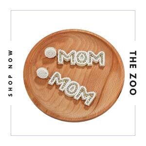 MOM Rhinestone Earrings